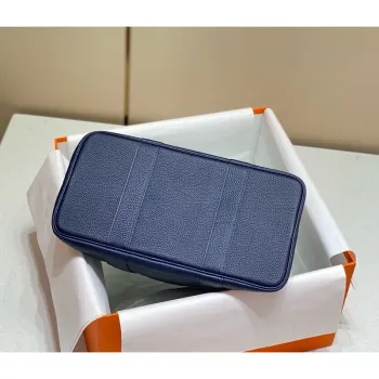 Hermes Garden Party 36 Bag In Blue Saphir Clemence Leather