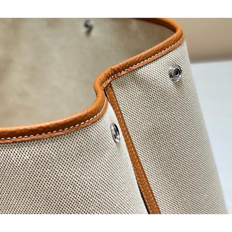 Hermes Garden Party 36cm Bag in Toile and Gold Leather