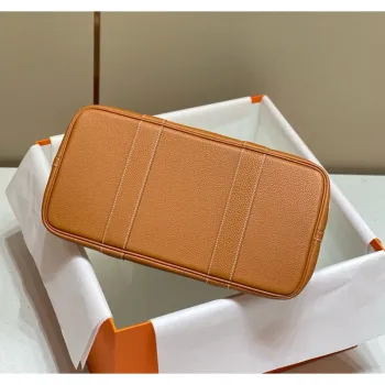 Hermes Garden Party 36cm Bag in Toile and Gold Leather