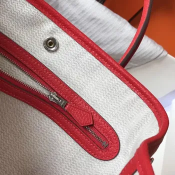 Hermes Garden Party 36 Bag In Red Clemence Leather