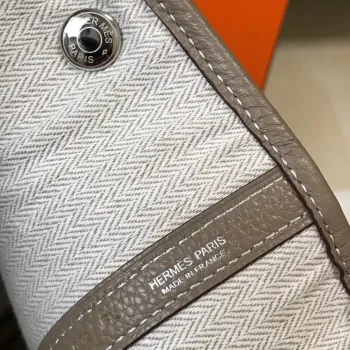 Hermes Garden Party 36 Bag In Grey Clemence Leather