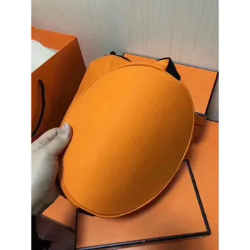 Hermes Grooming Bucket Bag In Orange Canvas