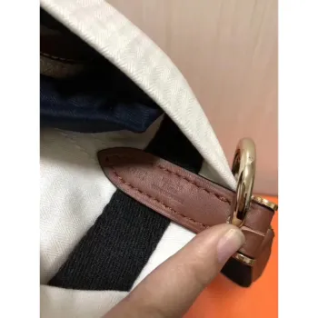 Hermes Grooming Bucket Bag In White Canvas