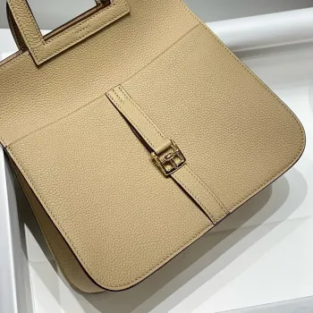 Hermes Halzan 25 Bag in Trench Clemence Leather