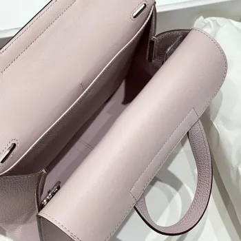Hermes Halzan 25 Bag in Mauve Pale Clemence Leather