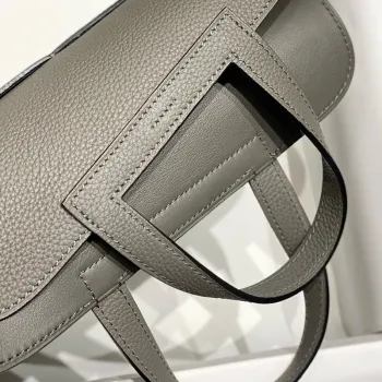 Hermes Halzan 25 Bag in Gris Meyer Clemence Leather