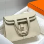 Hermes Halzan 25 Bag in Craie Clemence Leather