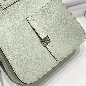 Hermes Halzan 25 Bag in Vert Fizz Clemence Leather