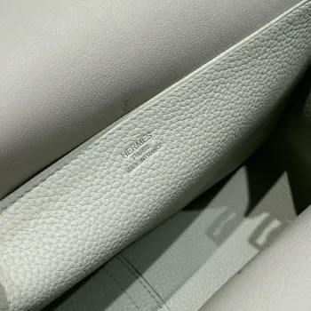 Hermes Halzan 25 Bag in Vert Fizz Clemence Leather