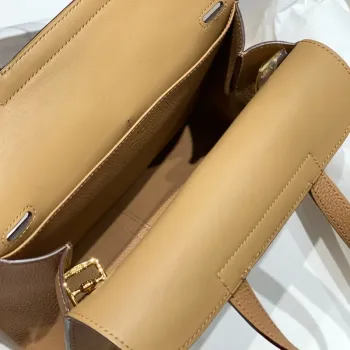 Hermes Halzan 25 Bag in Chai Clemence Leather