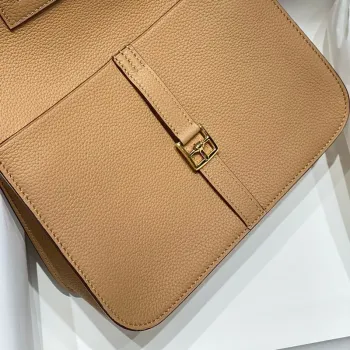 Hermes Halzan 25 Bag in Chai Clemence Leather