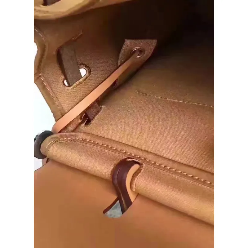 Hermes Herbag Zip PM 31cm Bag In Caramel Canvas