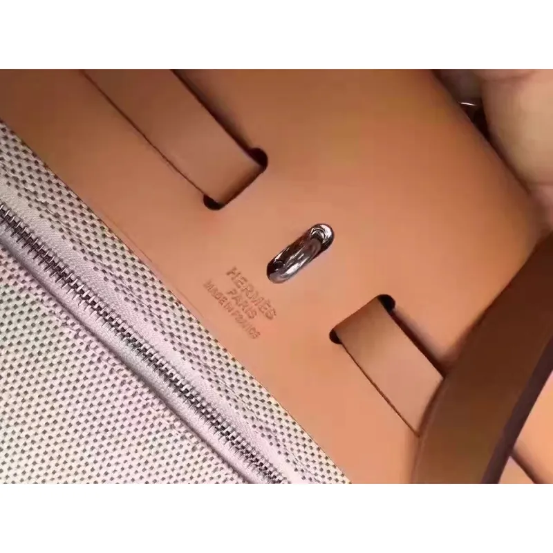 Hermes Herbag Zip PM 31cm Bag In Beige Canvas