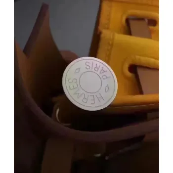 Hermes Herbag Zip PM 31cm Bag In Yellow Canvas