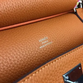 Hermes Orange Clemence Jypsiere 28cm Bag
