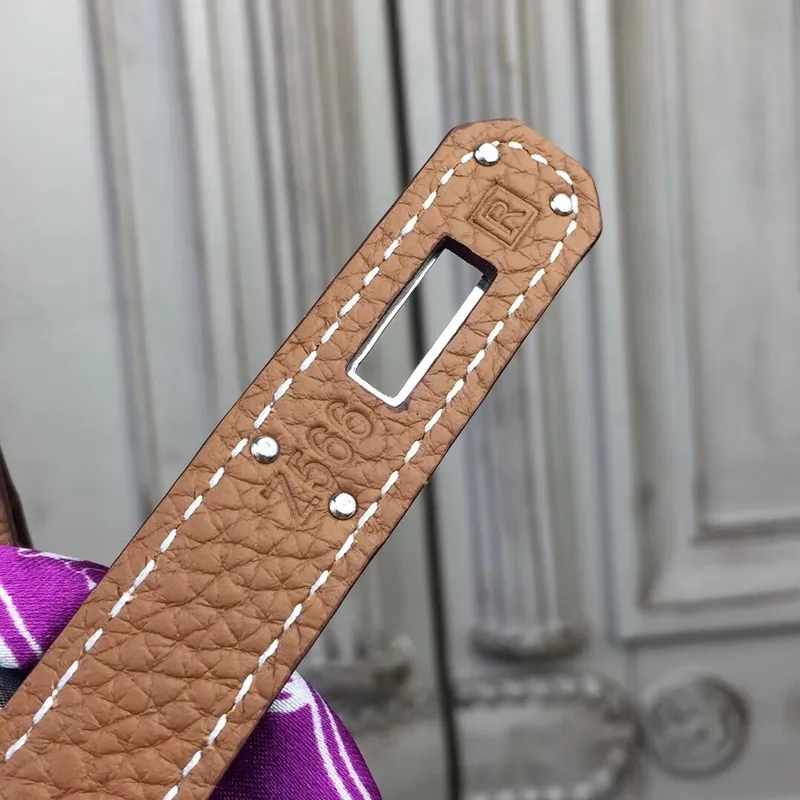 Hermes Brown Clemence Jypsiere 28cm Bag