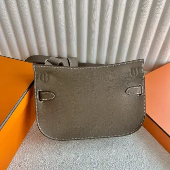 Hermes Jypsiere Mini Handmade Bag in Taupe Evercolor Calfskin