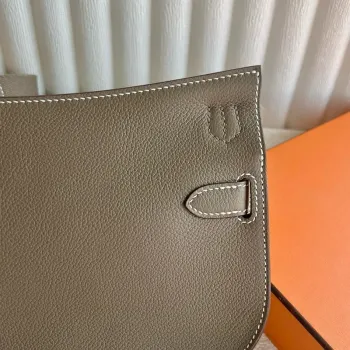 Hermes Jypsiere Mini Handmade Bag in Taupe Evercolor Calfskin