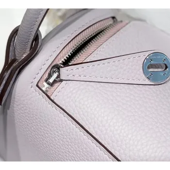Hermes Lindy Mini Bag In Mauve Pale Clemence Leather PHW