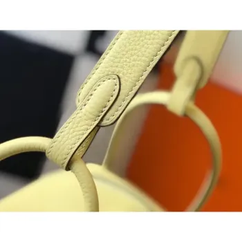 Hermes Lindy 26cm Bag In Jaune Poussin Clemence With GHW