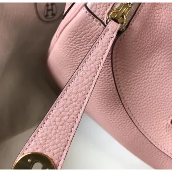 Hermes Lindy 26cm Bag In Pink Clemence With GHW