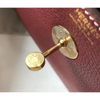 Hermes Lindy 30cm Bag In Bordeaux Clemence Leather