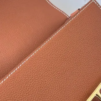Hermes Roulis Mini 18 Bag in Gold Evercolor Calfskin
