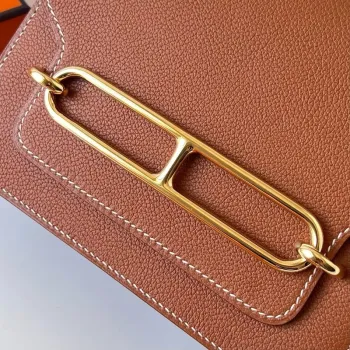 Hermes Roulis Mini 18 Bag in Gold Evercolor Calfskin