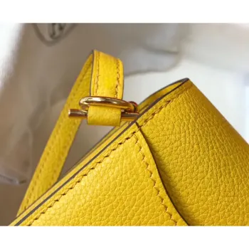 Hermes Mini Sac Roulis 18cm Bag In Yellow Evercolor Calfskin