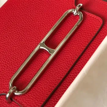 Hermes Mini Sac Roulis 18cm Bag In Red Evercolor Calfskin