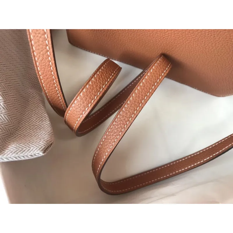 Hermes Mini Sac Roulis 18cm Bag In Brown Evercolor Calfskin