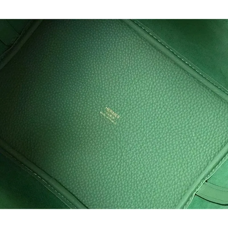 Hermes Picotin Lock 18 Bag In Vert Criquet Clemence Leather