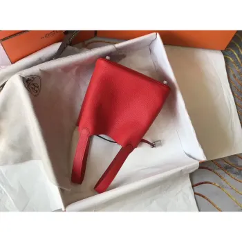 Hermes Picotin Lock 18 Bag In Red Clemence Leather
