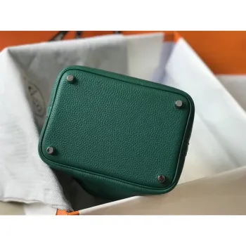 Hermes Picotin Lock 18 Bag In Vert Vertigo Clemence Leather