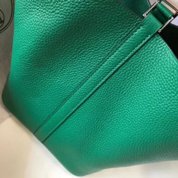 Hermes Picotin Lock 18 Bag In Vert Vertigo Clemence Leather