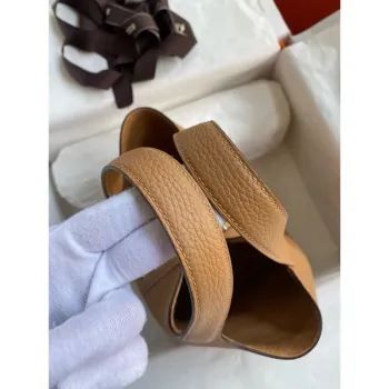 Hermes Picotin Lock 18 Handmade Bag in Biscuit Clemence Leather