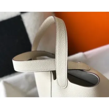 Hermes Picotin Lock 22 Bag In Beton Clemence Leather