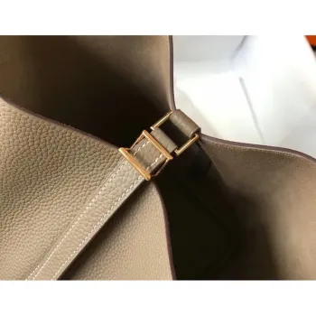 Hermes Picotin Lock 22 Bag In Taupe Clemence Leather