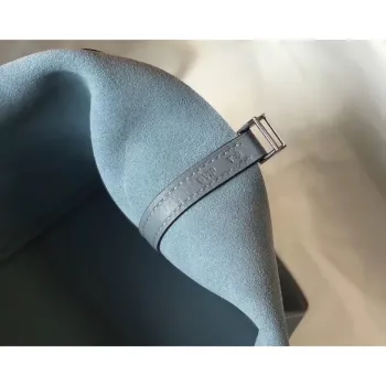 Hermes Picotin Lock 22 Bag In Blue Lin Clemence Leather