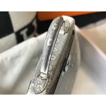 Kelly 28cm Bag In Ombre Embossed Natural Lizard