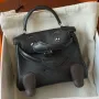 Kelly Doll Quelle Idole Bag in Black Swift Calfskin