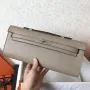 Hermes Grey  Epsom Kelly Cut Handmade Bag