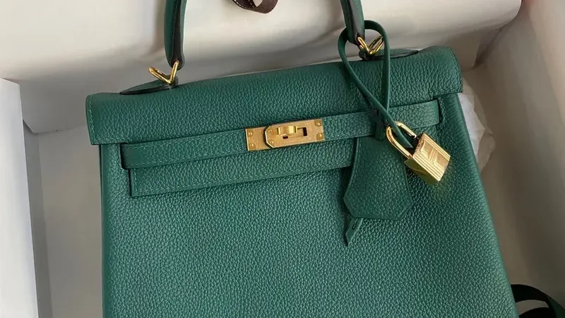 Kelly Retourne 25 in Blue Paon Clemence Leather — Handmade Hermès Elegance