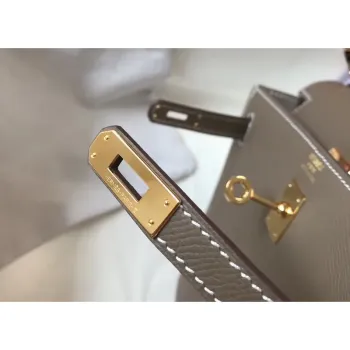 Kelly 25cm Sellier Bag In Taupe Epsom Leather