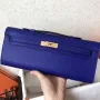 Hermes Blue Electric Epsom Kelly Cut Handmade Bag