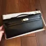 Hermes Black Box Kelly Cut Handmade Bag