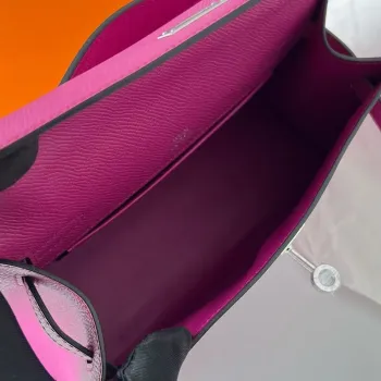 Kelly Pochette Handmade Bag In Rose Purple Epsom Calfskin