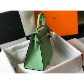 Hermes Vert Criquet Epsom Kelly 28cm Sellier Bag GHW