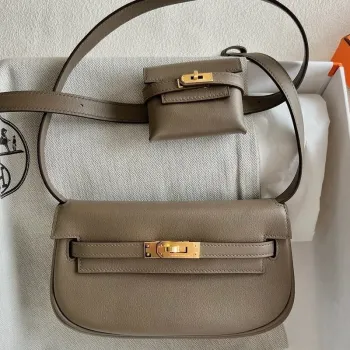 Kelly Moove Handmade Bag in Taupe Swift Calfskin