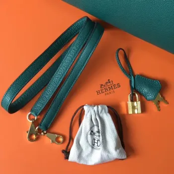 Kelly 32cm Retourne Bag In Malachite Clemence Leather